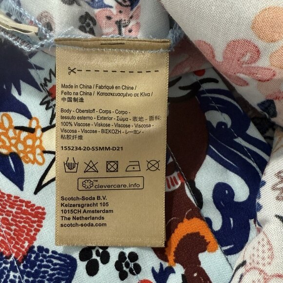Scotch & Soda c Keoni Hawaii Hawaiian Shirt Sz L Button Front Tropical Vacation - Picture 11 of 13